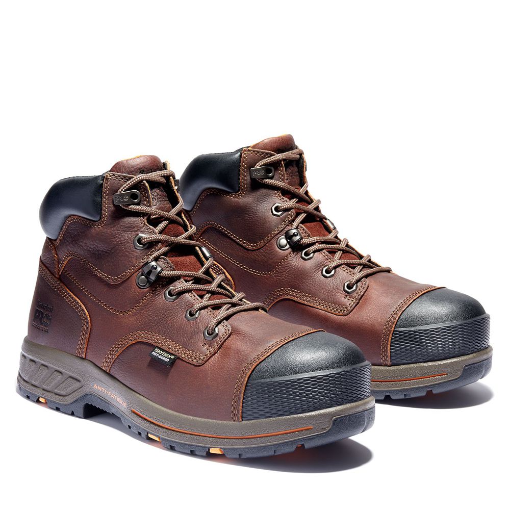 Timberland Mens Work Boots PRO® Helix HD 6\" Met Guard Comp Toe - Brown/Black - India UF2359147